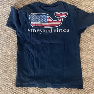 Vineyard Vines blue T-shirt with flag size S 8-10
